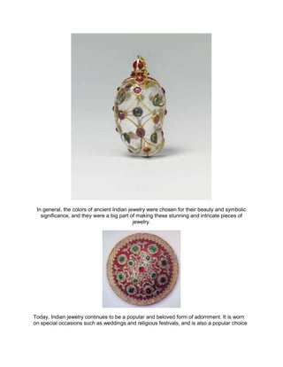 THE TIMELESS ALLURE OF INDIAN JEWELRY: A CULTURAL AND FASHIONABLE 