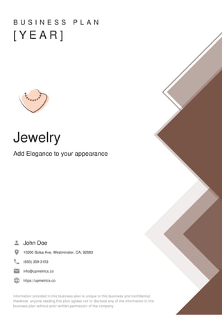 business plan jewelry pdf