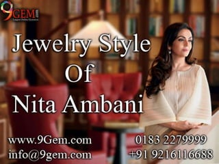Jewelry style of nita ambani