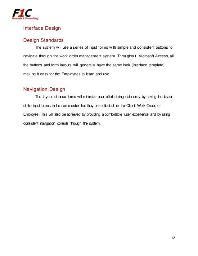 work order design