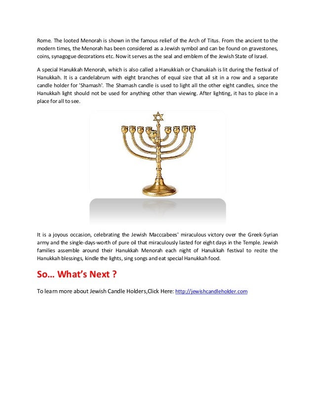 Jewish candle holders