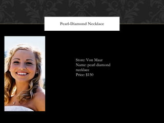 Pearl-Diamond Necklace Store: Von Maur Name: pearl diamond necklace Price: $150 