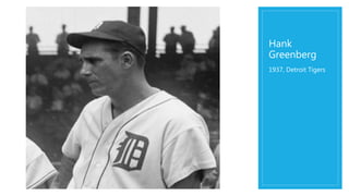 Hank
Greenberg
1937, Detroit Tigers
 