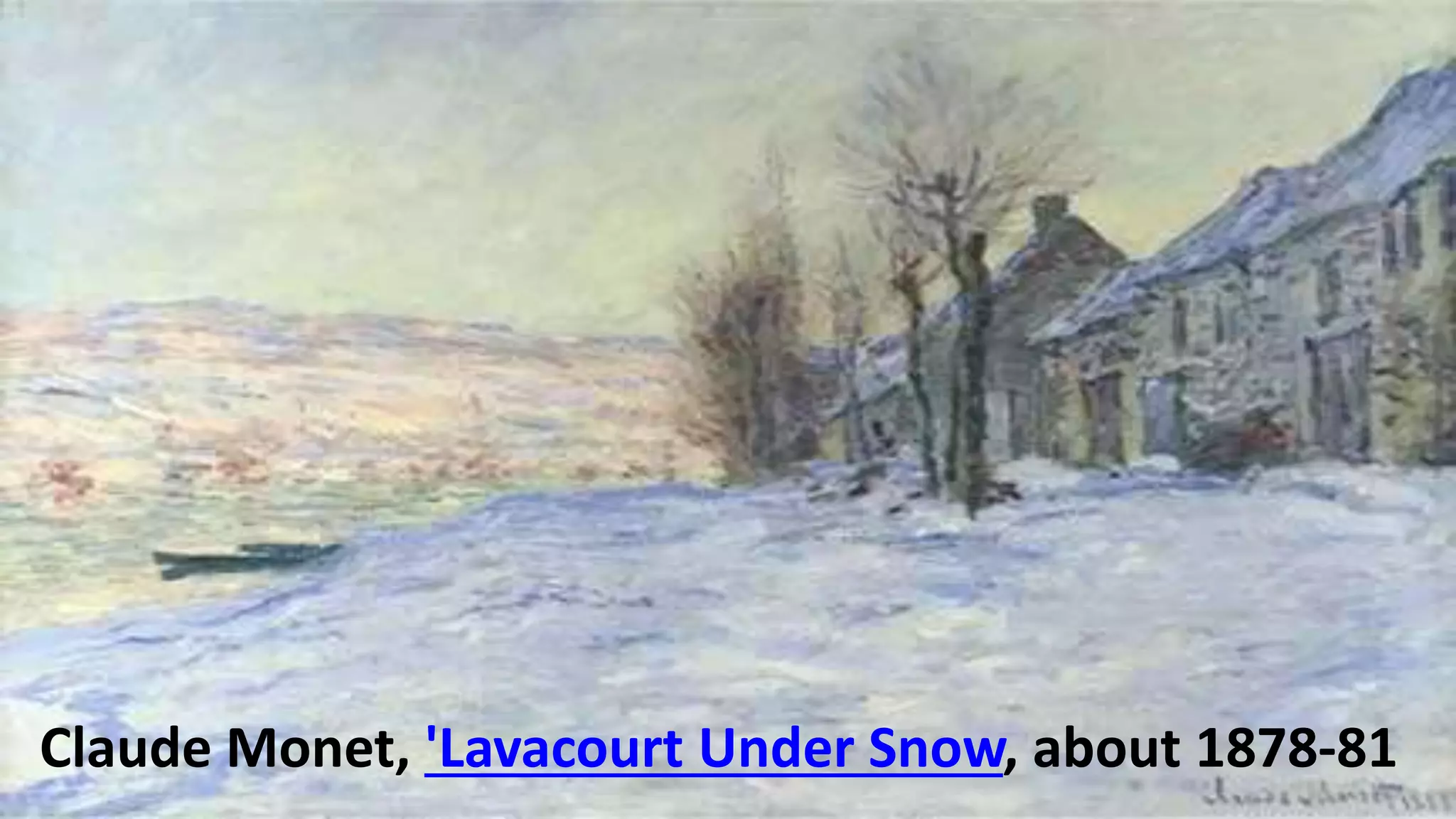 Claude Monet, 'Lavacourt Under Snow, about 1878-81
 