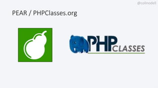 @colinodell
PEAR / PHPClasses.org
 