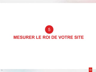 55
MESURER LE ROI DE VOTRE SITE
5
 