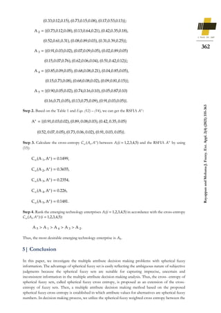 Spherical fuzzy cross entropy for multiple attribute decision making ...