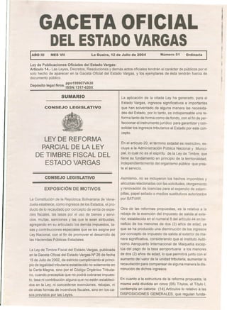Ley de Timbres Fiscales del Estado Vargas