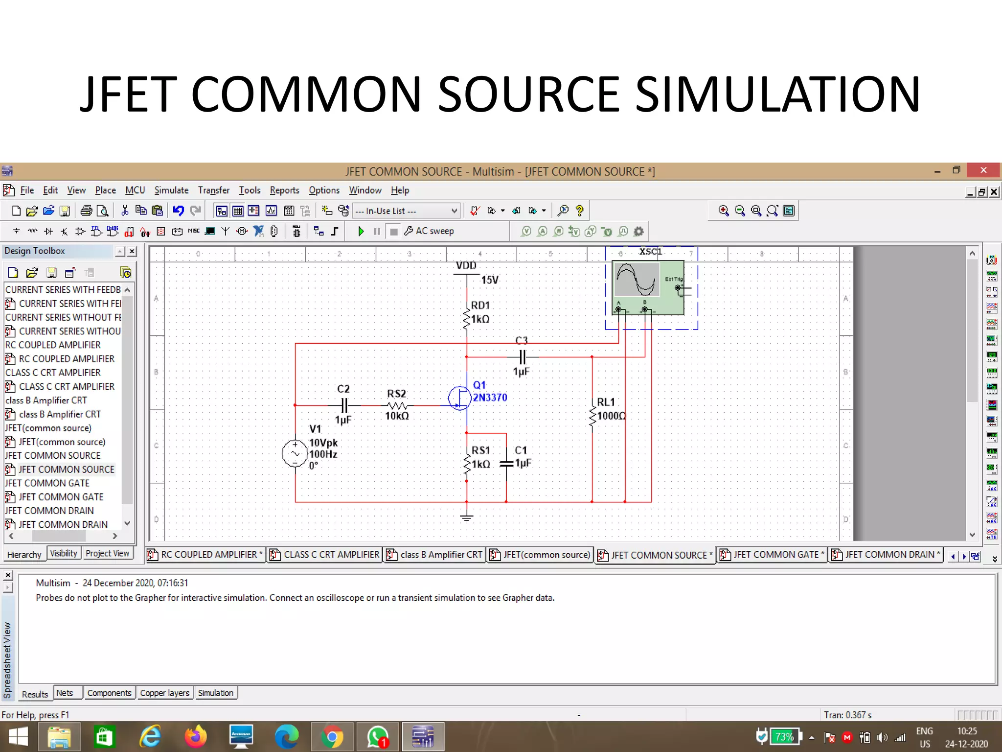 JFET COMMON SOURCE SIMULATION.pptx