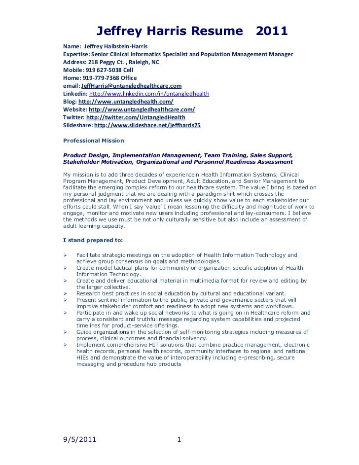 informatics resumes