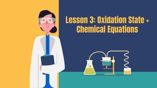 Lesson 3: Oxidation State +
Chemical Equations
 