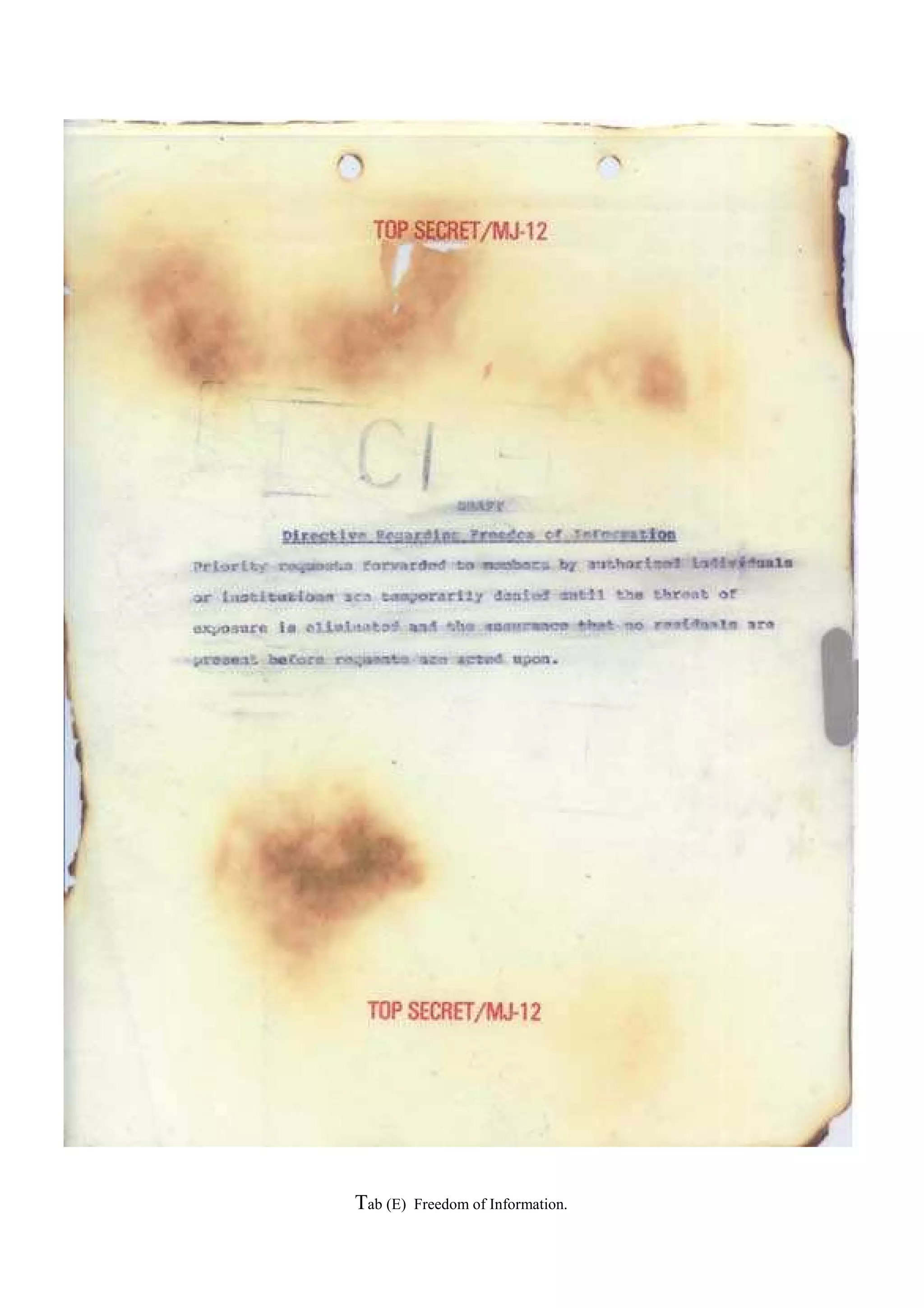 Tab (E) Freedom of Information.
 