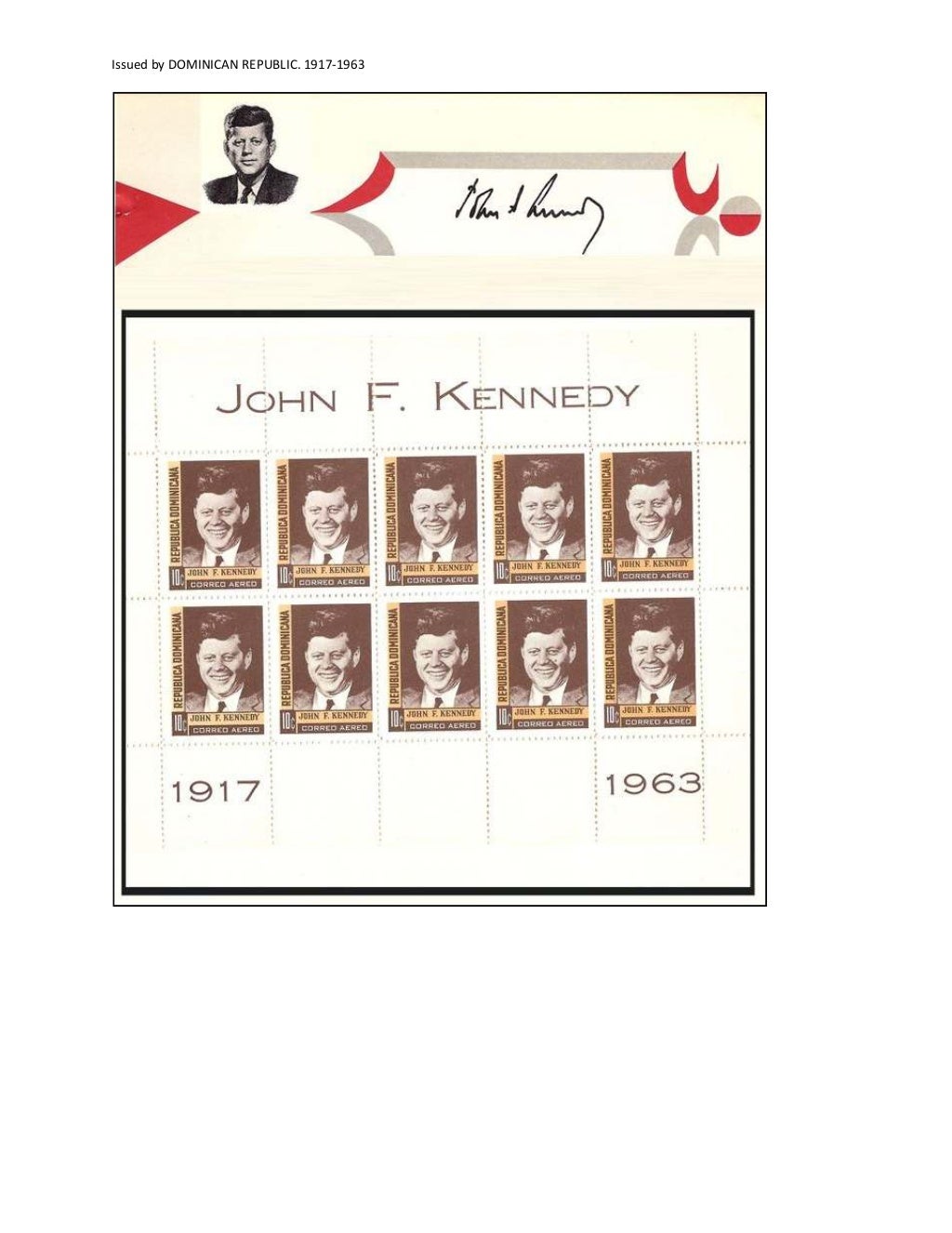 John F. Kennedy Stamp Collection