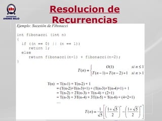 Resolucion de Recurrencias 