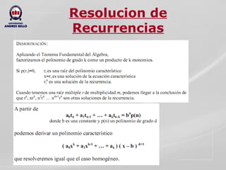 Resolucion de Recurrencias 
