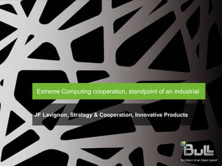 Extreme Computing cooperation, standpoint of an industrial


JF Lavignon, Strategy & Cooperation, Innovative Products
 