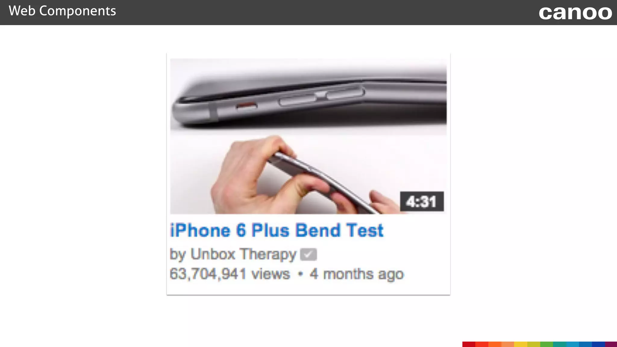 Web Components canoo
 