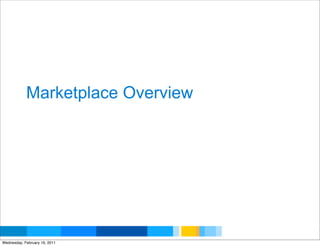 Marketplace Overview




                                   Google Developer Day 2010
Wednesday, February 16, 2011
 