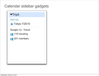 Calendar sidebar gadgets




Wednesday, February 16, 2011
 