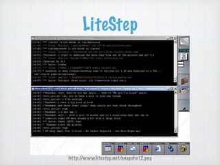 LiteStep
http://www.litestep.net/snapshot2.png
 