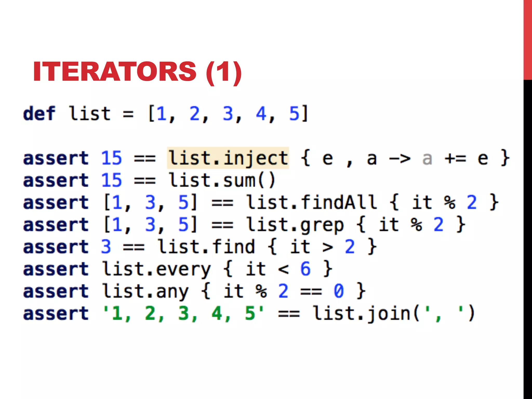 ITERATORS (1)
 