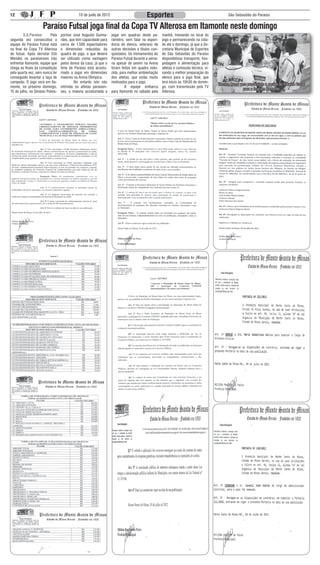 12                                           10 de junlo de 2012                         Esportes                                           São Sebastião do Paraíso


                     Paraíso Futsal joga final da Copa TV Alterosa em Itamonte neste domingo
	S.S.Paraíso:             Pela    portivo José Augusto Guima-      jogar em quadras deste pa-       manhã, treinando no local do
segunda vez consecutiva a         rães, que tem capacidade para    râmetro, sem falar na experi-    jogo e permanecendo na cida-
equipe do Paraíso Futsal está     cerca de 1.500 espectadores      ência do elenco, veterano de     de até o domingo, já que a Se-
na final da Copa TV Alterosa      e dimensões reduzidas da         outras decisões e títulos con-   cretaria Municipal de Esportes
de futsal. Após derrotar Elói     quadra de jogo, o que deverá     quistados. Os treinamentos do    de São Sebastião do Paraíso
Mendes os paraisenses irão        ser utilizado como vantagem      Paraíso Futsal durante a sema-   disponibilizou transporte, hos-
enfrentar Itamonte, equipe que    pelos donos da casa, já que o    na apesar de serem na Arena      pedagem e alimentação para
chega às finais da competição     time de Paraíso está acostu-     foram feitos em quadra redu-     atletas e comissão técnica, vi-
pela quarta vez, sem nunca ter    mado a jogar em dimensões        zida, para melhor ambientação    sando a melhor preparação do
conseguido levantar a taça de     maiores na Arena Olímpica.       dos atletas, que estão muito     elenco para o jogo final, que
campeão. O jogo será em Ita-      	         No entanto isto não    motivados para o jogo.           terá início às 10h30 de domin-
                                                                                                                                      Técnico Ronei vem preparando a equipe do Paraíso Futsal
monte, no próximo domingo,        intimida os atletas paraisen-    	        A equipe embarca        go, com transmissão pela TV
                                                                                                                                                      para a final em Itamonte
15 de julho, no Ginásio Polies-   ses, a maioria acostumada a      para Itamonte no sábado pela     Alterosa.
 