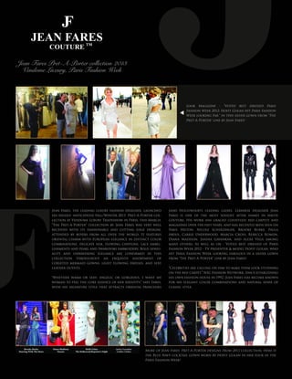 "The Pret-A-Porter by Jean Fares, AW 2013 collection - Vendome Luxury 2012 