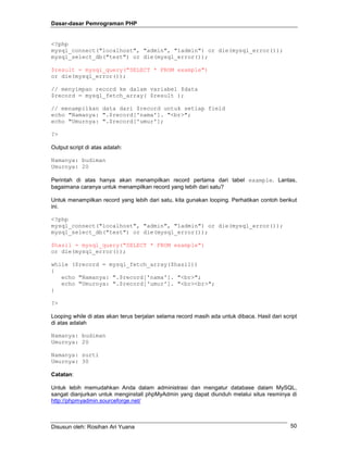 tutorial php | PDF