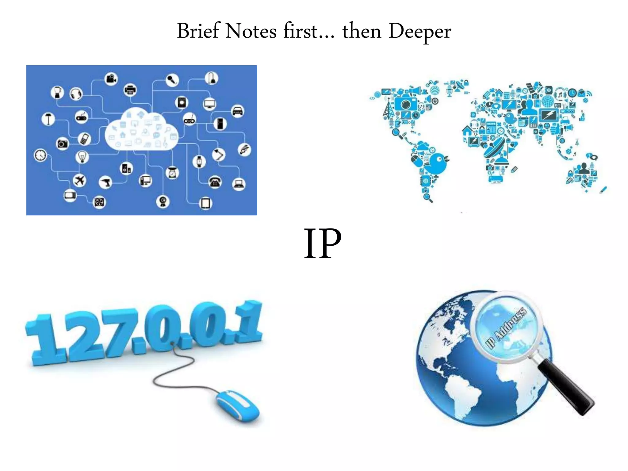 Brief Notes first… then Deeper
IP
 