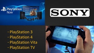 - PlayStation 3
- PlayStation 4
- PlayStation Vita
- PlayStation TV
 