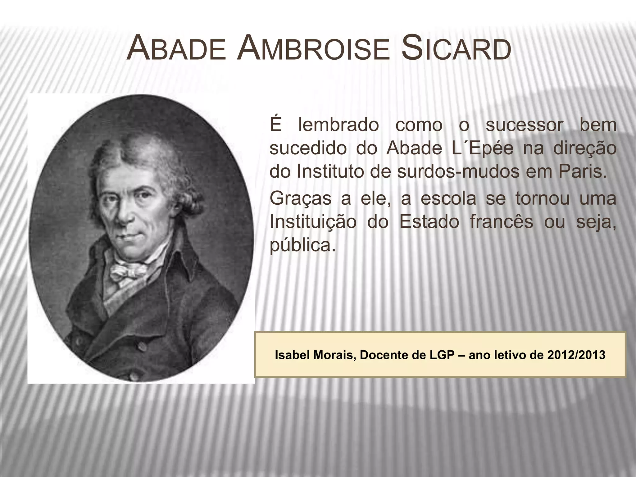 Abade ambroise sicard PPT