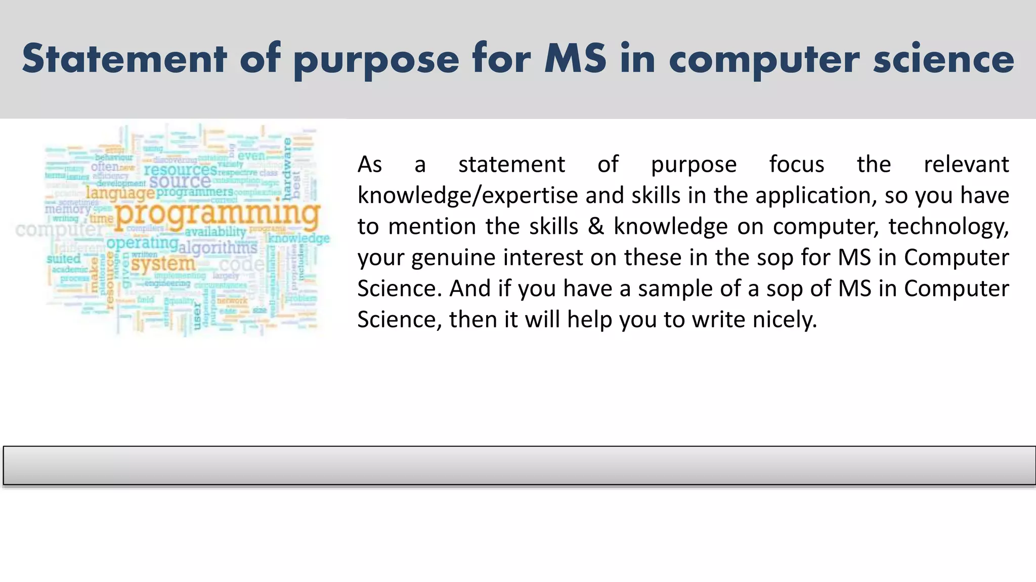 Sample statement of purpose of any kind for you (sample) | PPTX