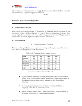 Jharkand Development Report 2009