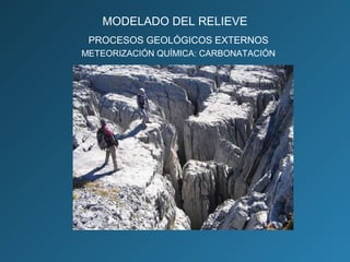 PROCESOS GEOLÓGICOS EXTERNOS
METEORIZACIÓN QUÍMICA: CARBONATACIÓN
MODELADO DEL RELIEVE
 