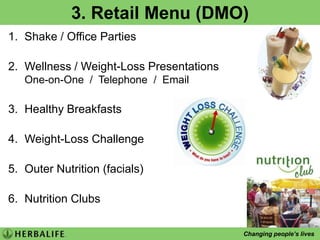 Herbalife Intelligent NutritionWELLNESS INDUSTRYCore NutritionHerbalife’s foundation of balanced nutrition is basedon Formula 1, Formula 2, Fibre & HerbTargeted NutritionProducts designed tozoom in on your specific health support needs