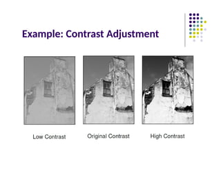 Example: Contrast Adjustment
 
