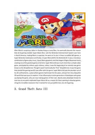 20 video games that changed gaming forever www.gamebasin.com