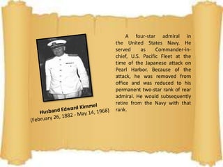   Japan lost only 29 aircrafts, 5 tiny submarines and 65 menReasons of bombingPres. Roosevelt banning all exports of scrap, iron, steel and oil to Japan.