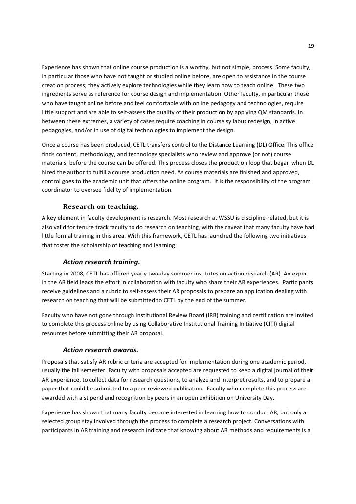 Center For Excellence In Teaching And Learning At Wssu Towards An Ef