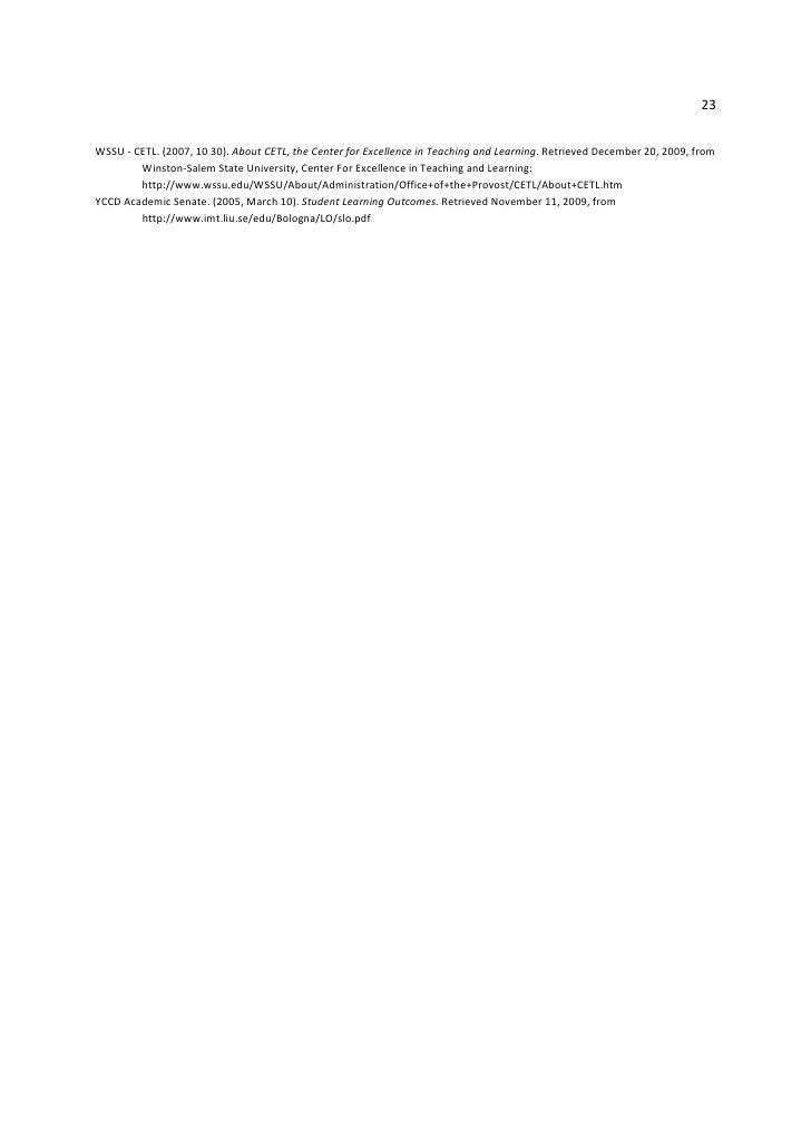 Center For Excellence In Teaching And Learning At Wssu Towards An Ef