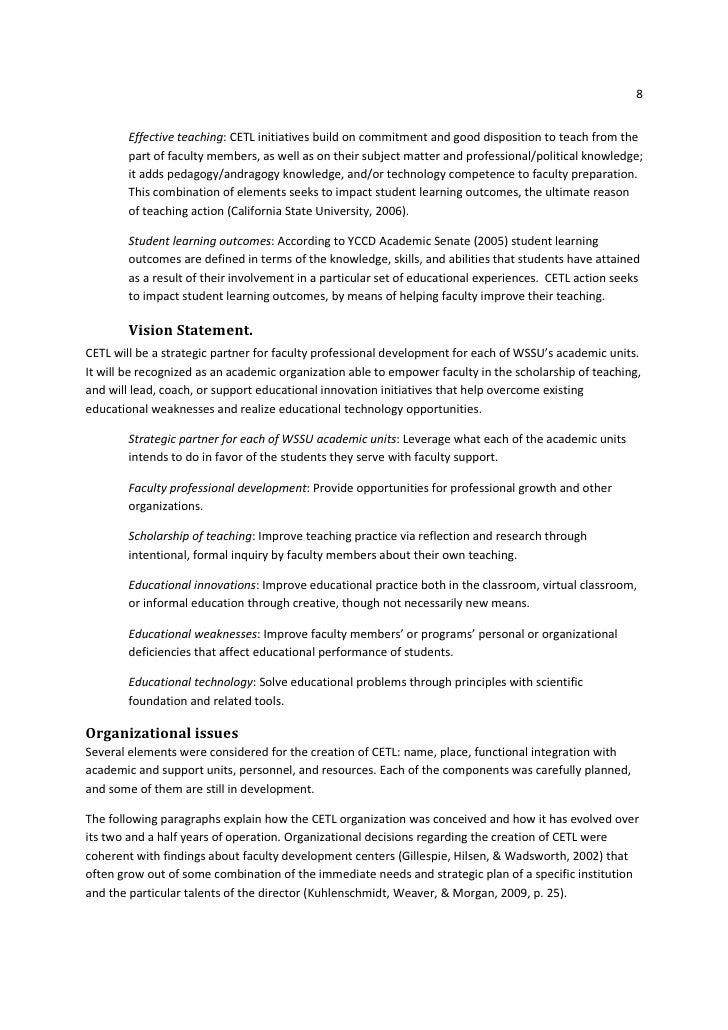 Center For Excellence In Teaching And Learning At Wssu Towards An Ef