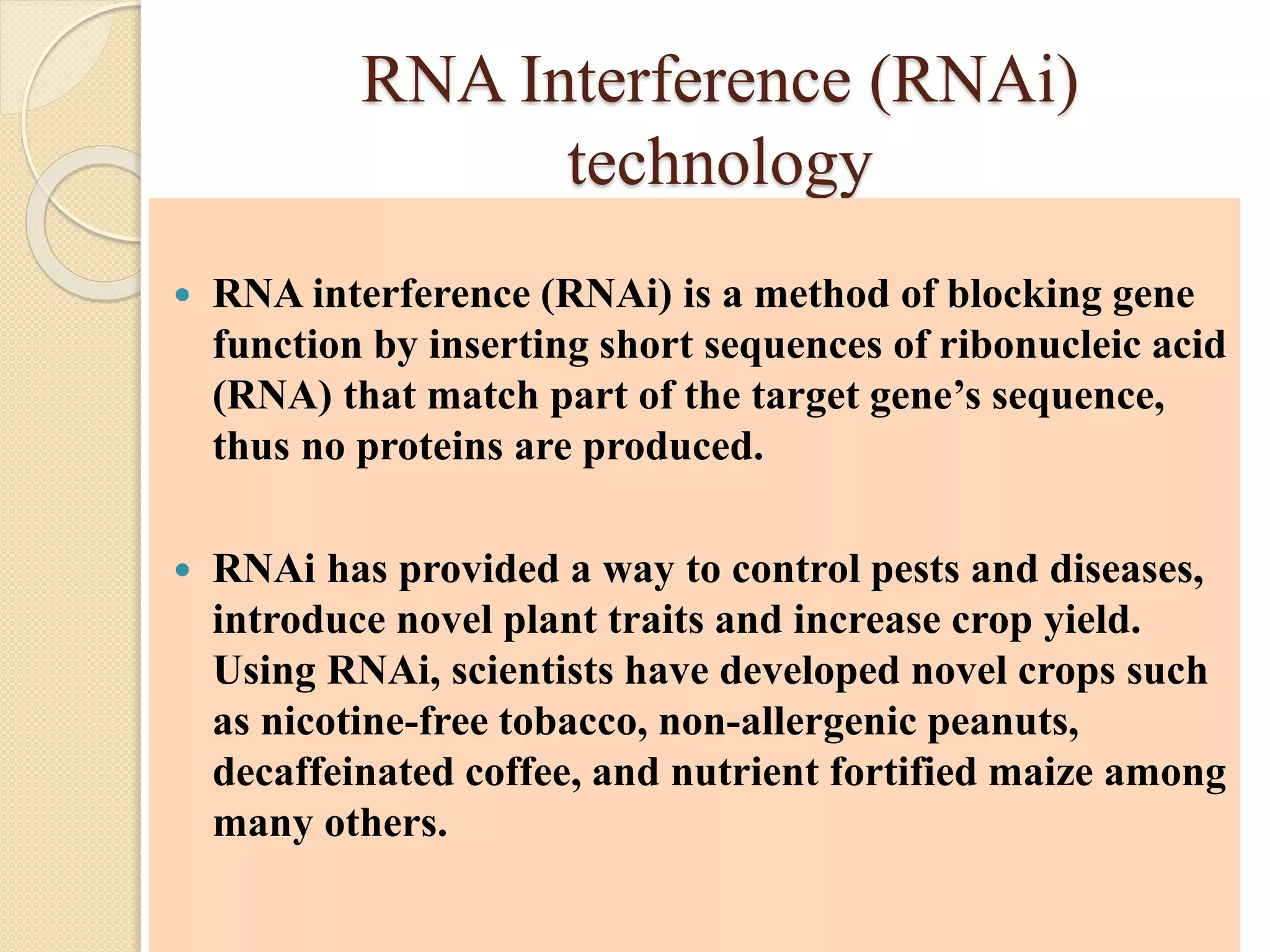 Gene silencing techniques for crop improvement | PPTX