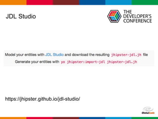 Globalcode – Open4education
JDL Studio
https://jhipster.github.io/jdl-studio/
 