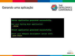Globalcode – Open4education
Gerando uma aplicação
 