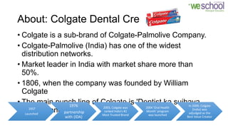 Colgate Distribution Network Indian Toothpaste Industry and consumer behaviour | PPTX