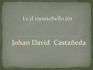 Johan David  Castañeda  I e d montebello jm 