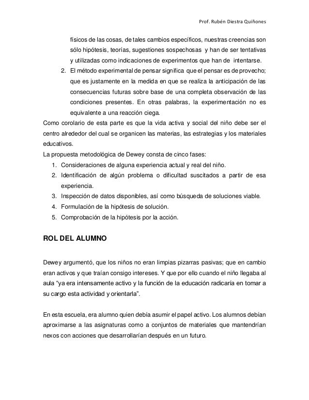 APORTE A LA EDUCACION DE JOHN DEWEY