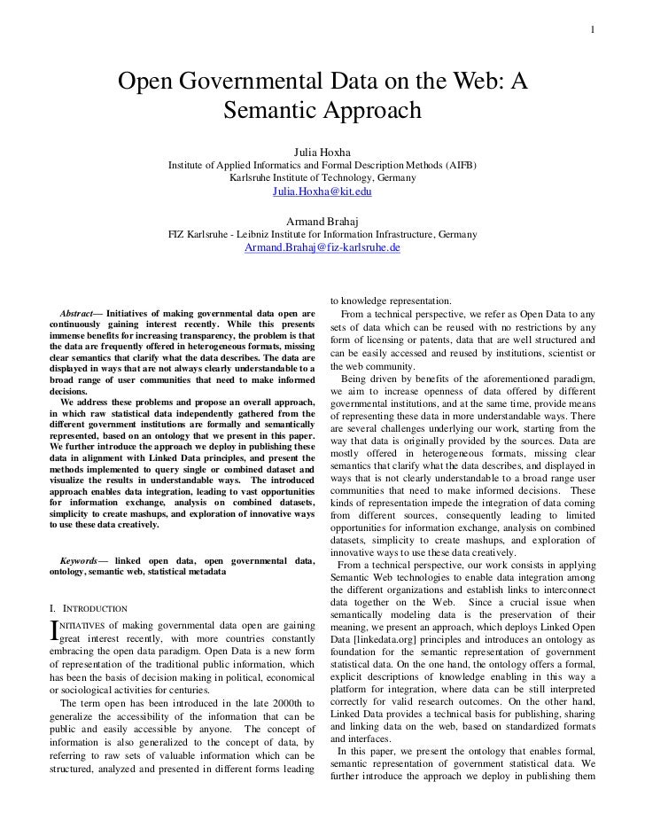 semantic data.gov Web Government A Data Approach Open  on the  Semantic