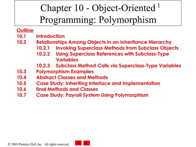 Object - Oriented Programming Polymorphism | PPT