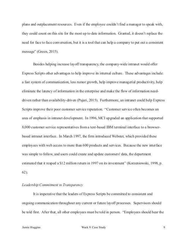 Imc 637 Final Project Express Scripts Case Study